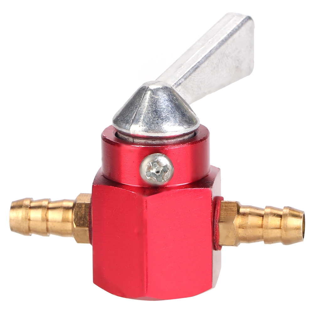 6 Mm Cnc-gefrästes Aluminium-kraftstoffabsperrventil Für Offroad-motorräder, Pit Pro Quads Und Atvs, Inline-gasgriffschalter, Rote Farbe
