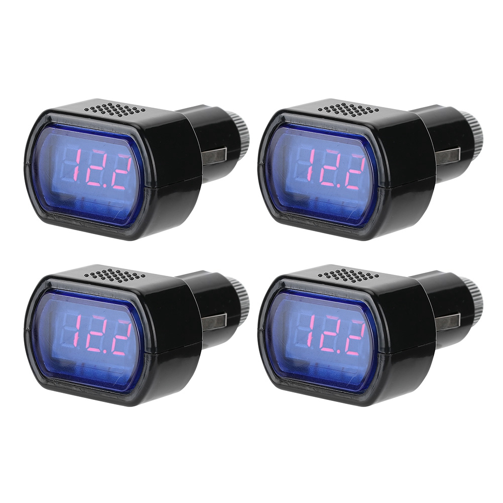 Set Mit 4 Digitalen Led-autovoltmetern, Digitaler Batteriespannungsanzeige, Überwachungsdetektor