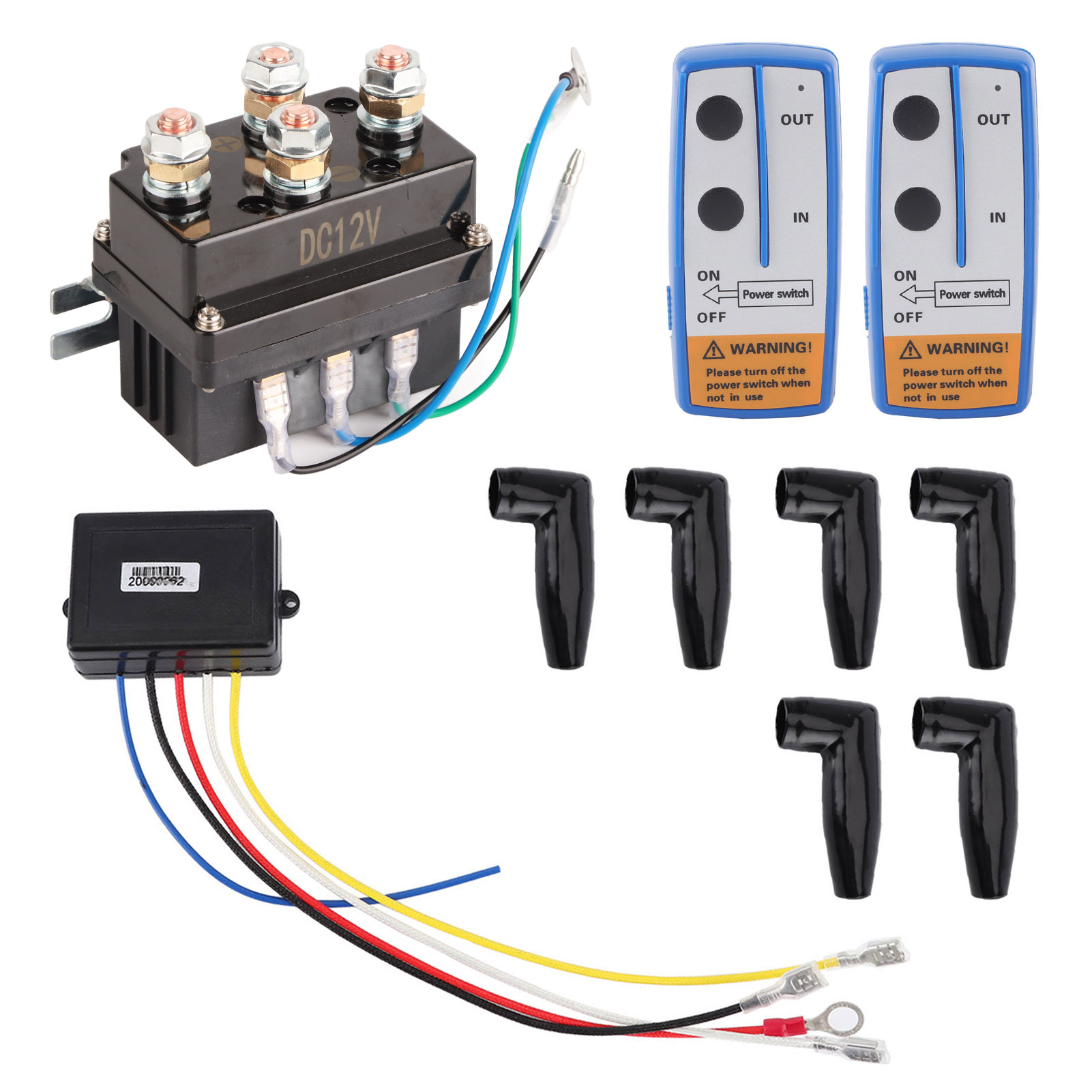 12v 400a Seilwinden-magnetrelais-schütz Mit 6 Schutzkappen Für Atv, Utv Und 4x4 Fahrzeuge