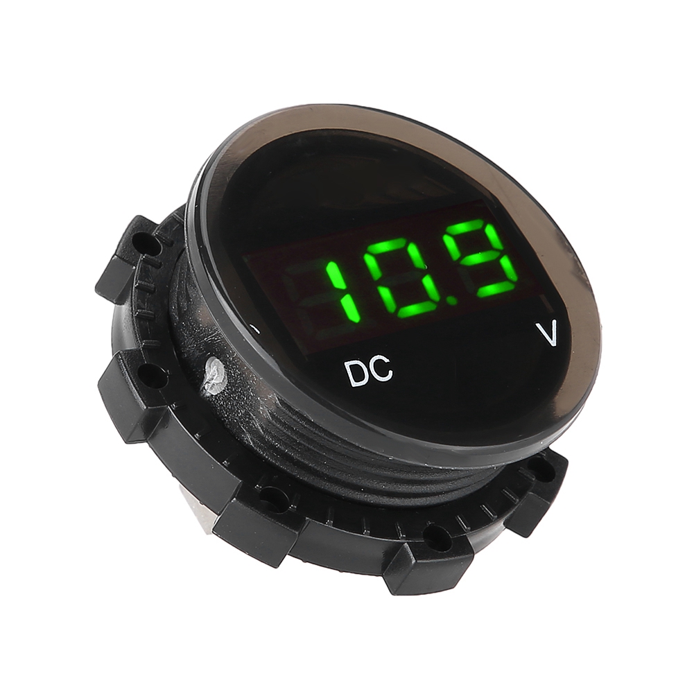 Digitales Motorrad-voltmeter Mit Grüner Led-anzeige – Voltmeter-spannungsanzeige Für Das Motorrad-armaturenbrett