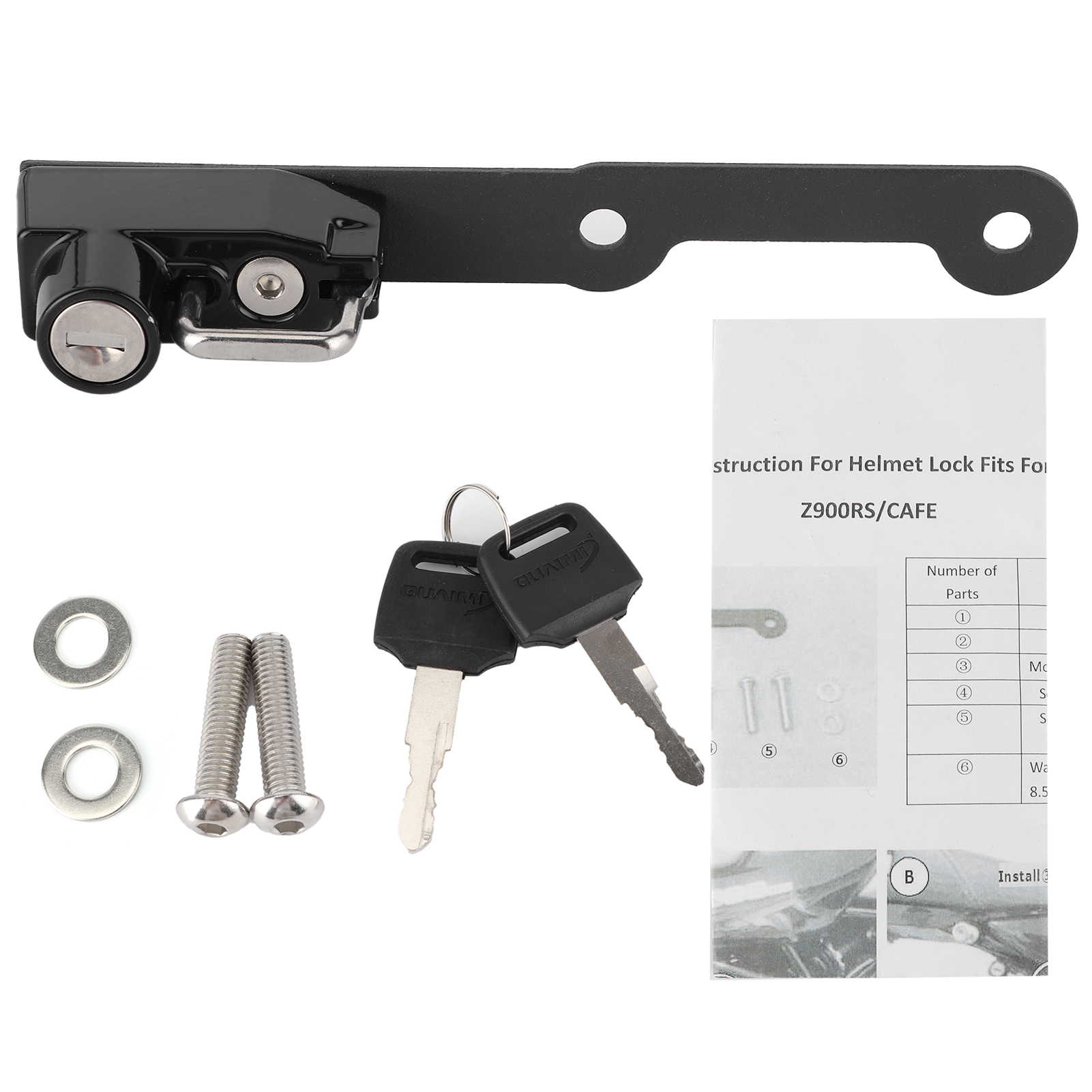 Diebstahlsichere Motorradhelmhalterung Aus Aluminiumlegierung, Kompatibel Mit Kawasaki Z900rs Cafe
