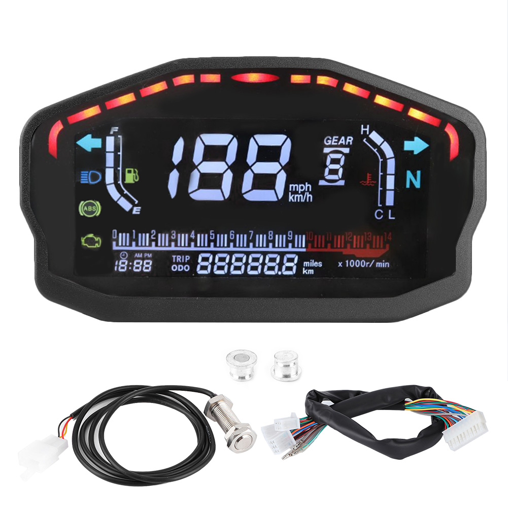 Digitaler Led-lcd-tachometer Für Ducati-motorräder, Drehzahlmesser, Kilometerzähler, Geeignetes Nachrüstinstrument