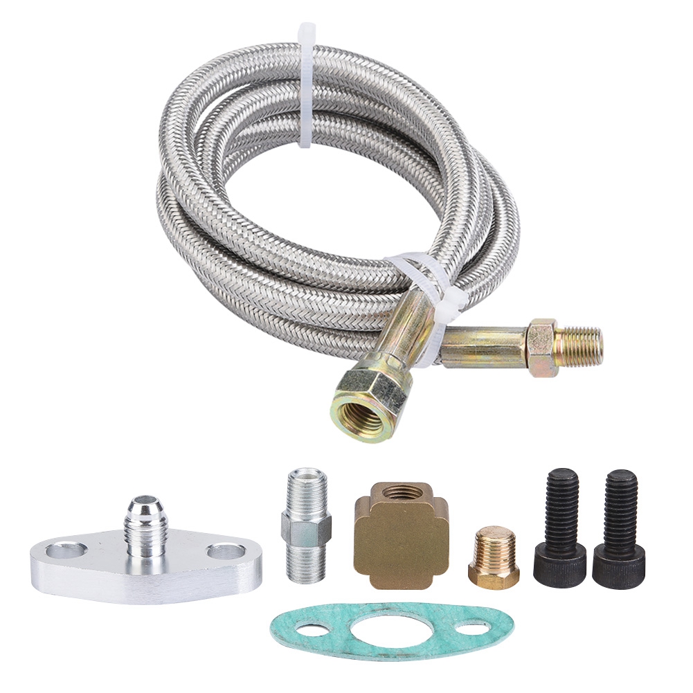 Komplettes 36-zoll-turboöl-rücklaufleitungsset Für T3 T4 T3/t4, Edelstahl-ablaufrohr