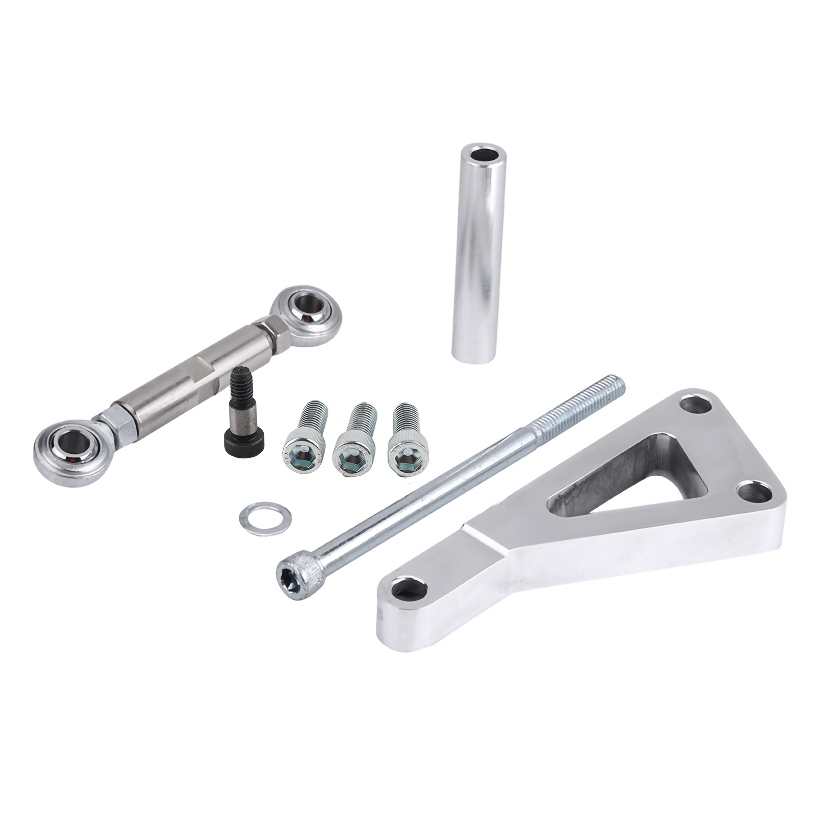 Polierte Aluminium-wasserpumpenhalterung (lwp) Für Chevy Sbc 350 Lichtmaschine, Montagesatz