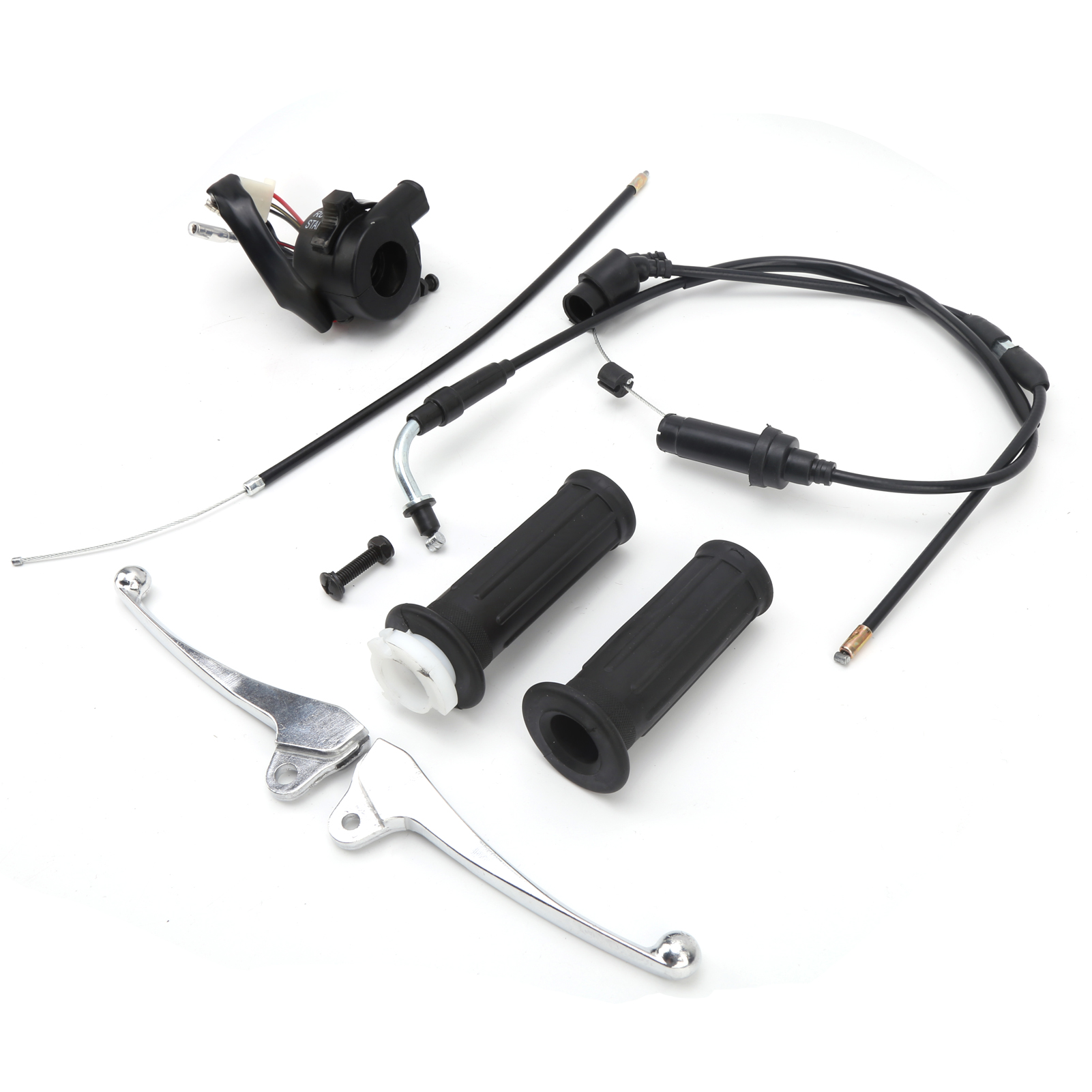 Gasgriff + Gaszug + Bremshebel + Zündschalter Für Yamaha Yzinger 50 / Peewee Pw50.