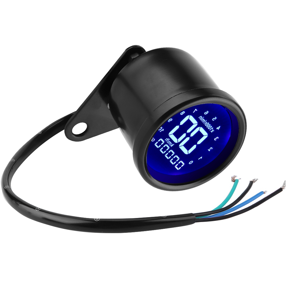 Universeller Motorrad-lcd-tachometer Mit Geschwindigkeitsanzeige, Kilometeranzeige, Drehzahlmesser Und Anzeige
