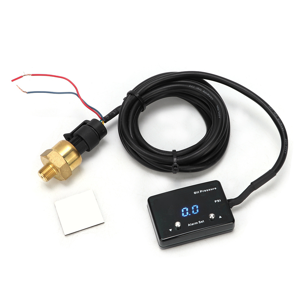 Digitales Öldruckmessgerät 0–120 Psi Mit Sensor, Blaues Digitales Lichtmessgerät Für Kfz-prüfsysteme, 1/8-zoll-npt-anschluss