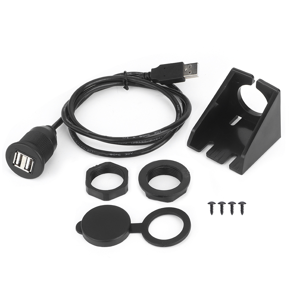 Wasserdichtes Usb 2.0-adapterkabel (stecker Auf 2 Buchsen) Für Motorrad- Und Autoarmaturenbretter