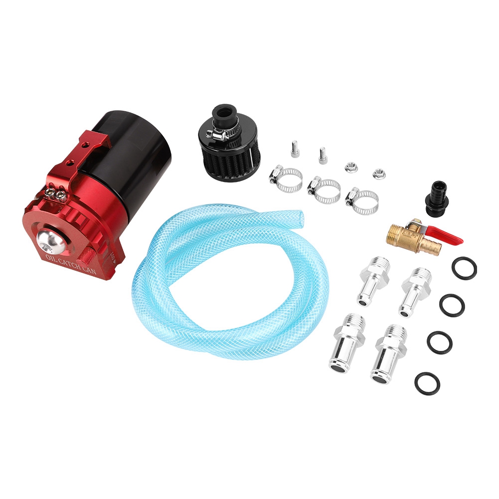 300 Ml Luft-/ölabscheider Für Automotoren, Auffangbehälter, Universalzubehör (rot/schwarz)