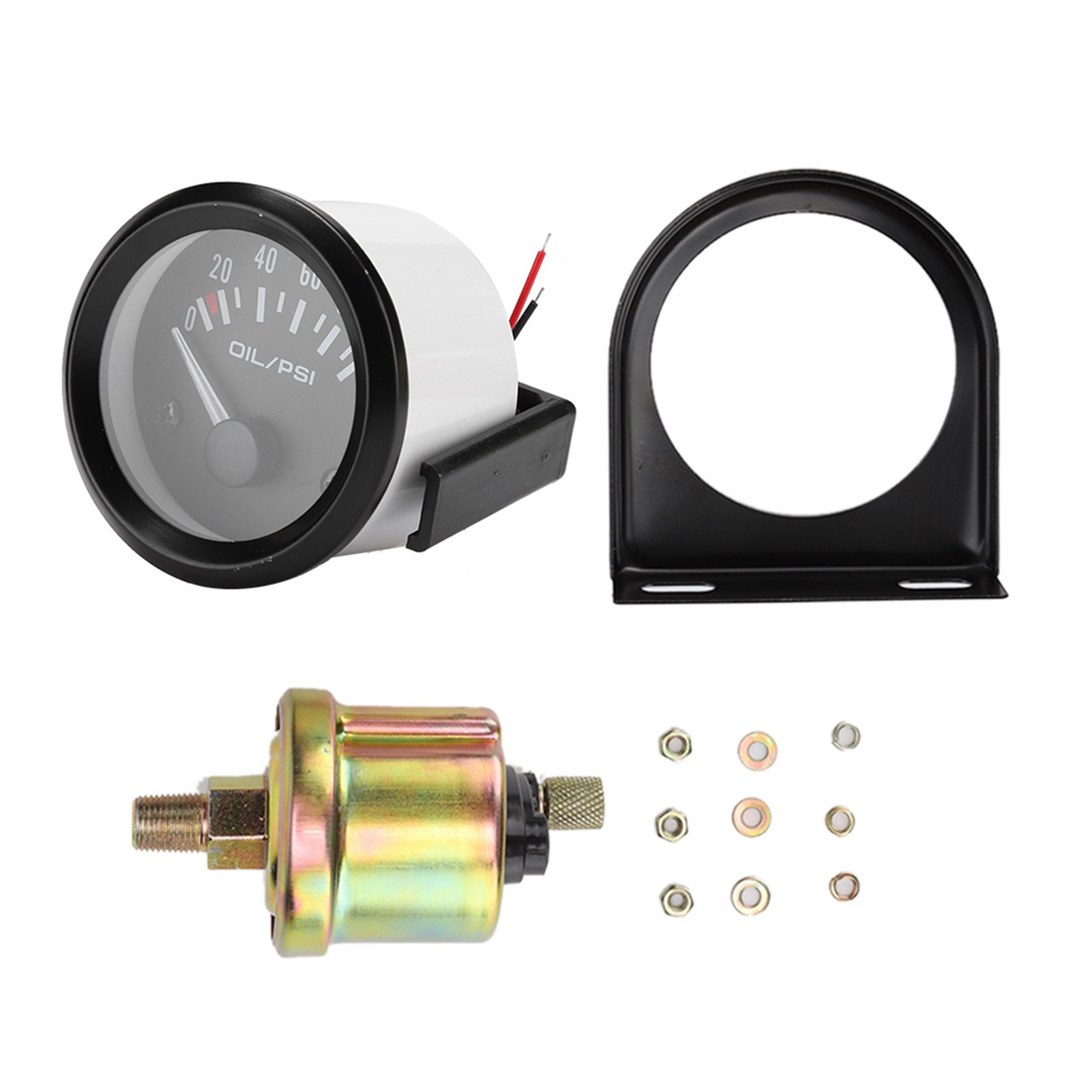 52 Mm (2 Zoll) 12 V Universal-elektromagnet-öldruckmesser Für Autos Mit Automatischer Ölwechselanzeige