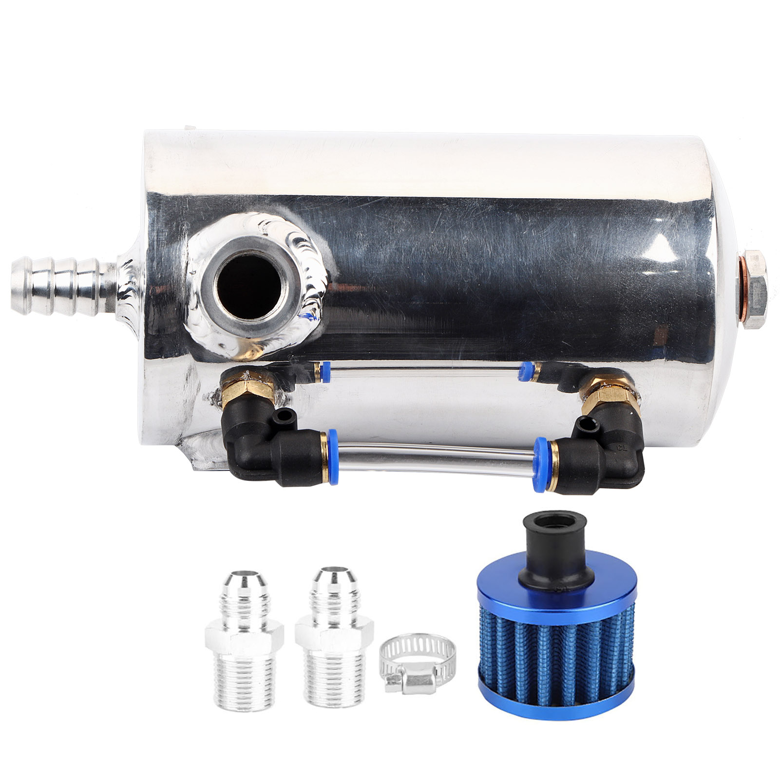 Inklusive Luftfilter - Universeller 0,5-liter-ölauffangbehälter Aus Aluminiumlegierung Mit Entlüftungsverschluss.