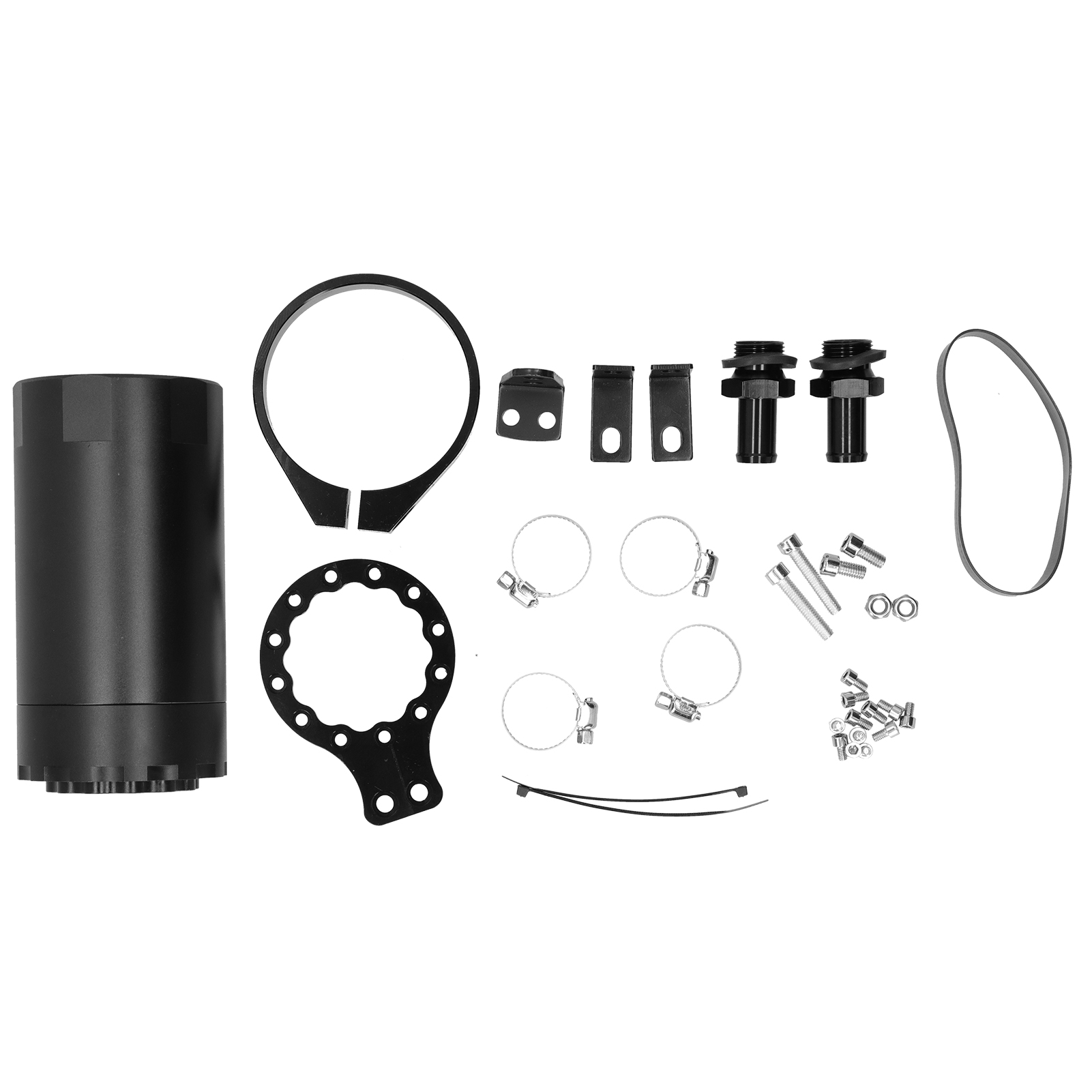 Rs-occ020 Universeller Ölauffangbehälter Mit Schwallblechen Und Montagezubehör, Schwarz