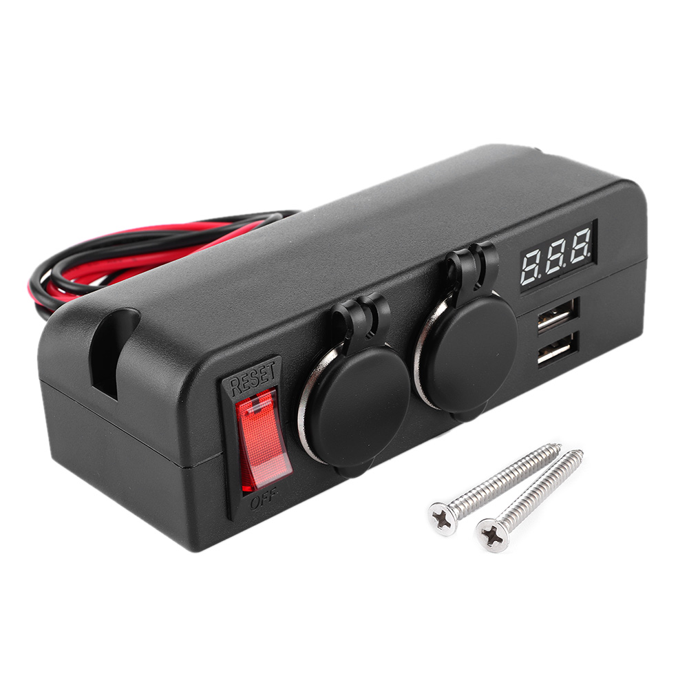 3-in-1-zigarettenanzünderbuchse, Usb-mehrfach-autoladegerät, Voltmeter, Multifunktionsadapter
