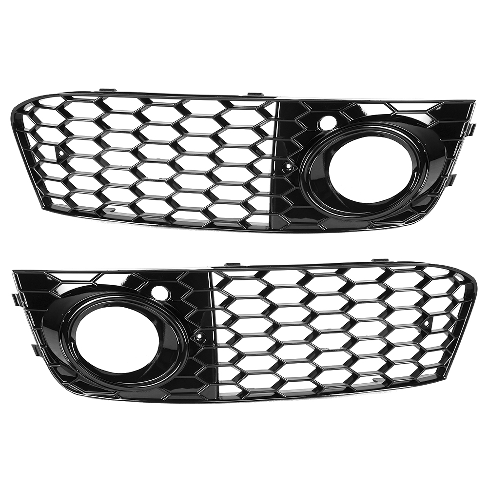 Schwarzer Gittereinsatz Für Nebelscheinwerfer Des Audi A4 B8 (2009–2011) – Schutzrahmen Aus Drahtgeflecht