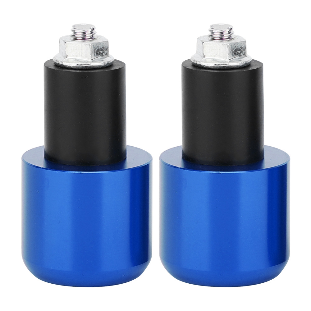 2 Blaue Aluminium-motorradlenkergriffe, Endkappen Für 22-mm-lenker, Zubehör Zur Individuellen Gestaltung.