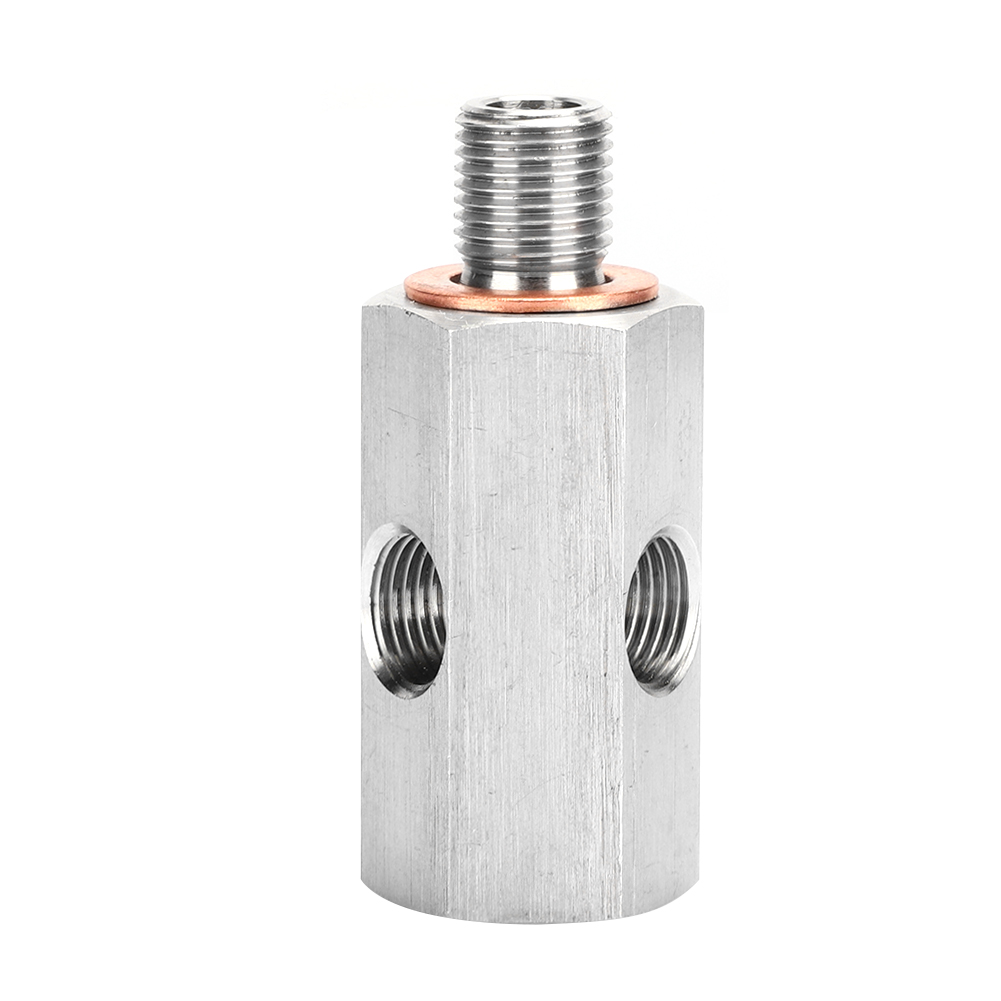 1/8-zoll-npt-öldrucksensor-t-stück Auf M10-außengewindeadapter 10x1,0 Für Turbolader-zulaufleitungsdruckmessgerät