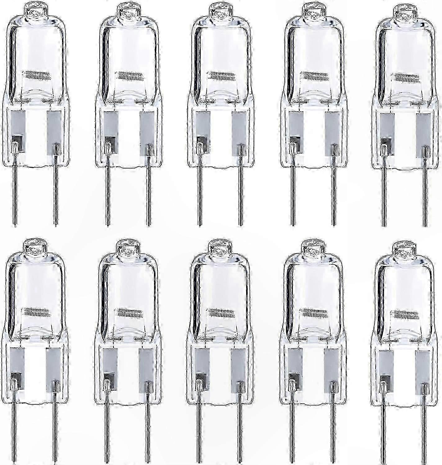 Packung Mit 10 G6.35 Halogenlampen, 2 Pins 12v 35w, Warmweiß 2700k Für Kronleuchter, Einbaustrahler, Landschaftsbeleuchtung Und Schreibtischlampen.