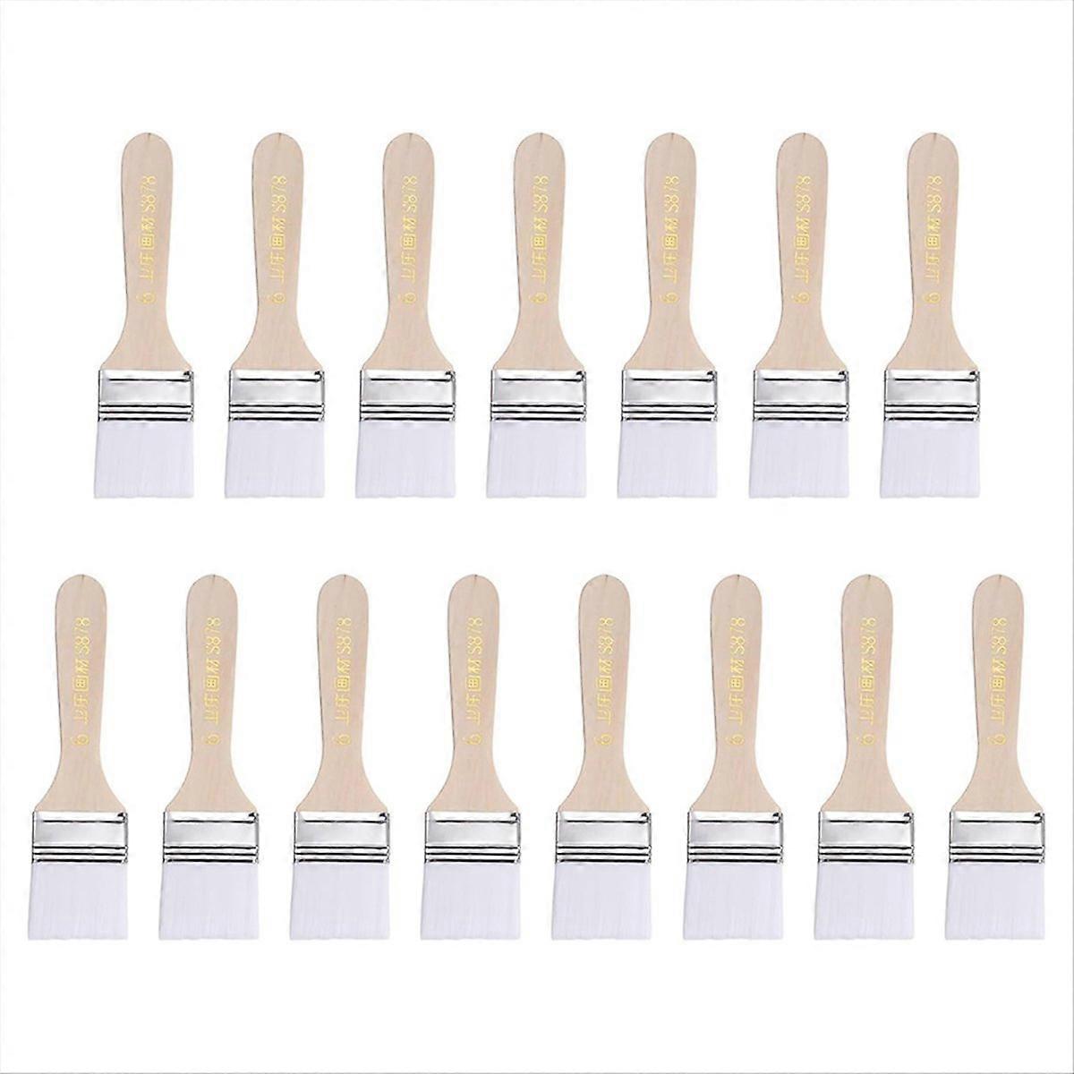 Set Mit 15 Flachen 1,5-zoll-wandpinseln Mit Ergonomischen Griffen