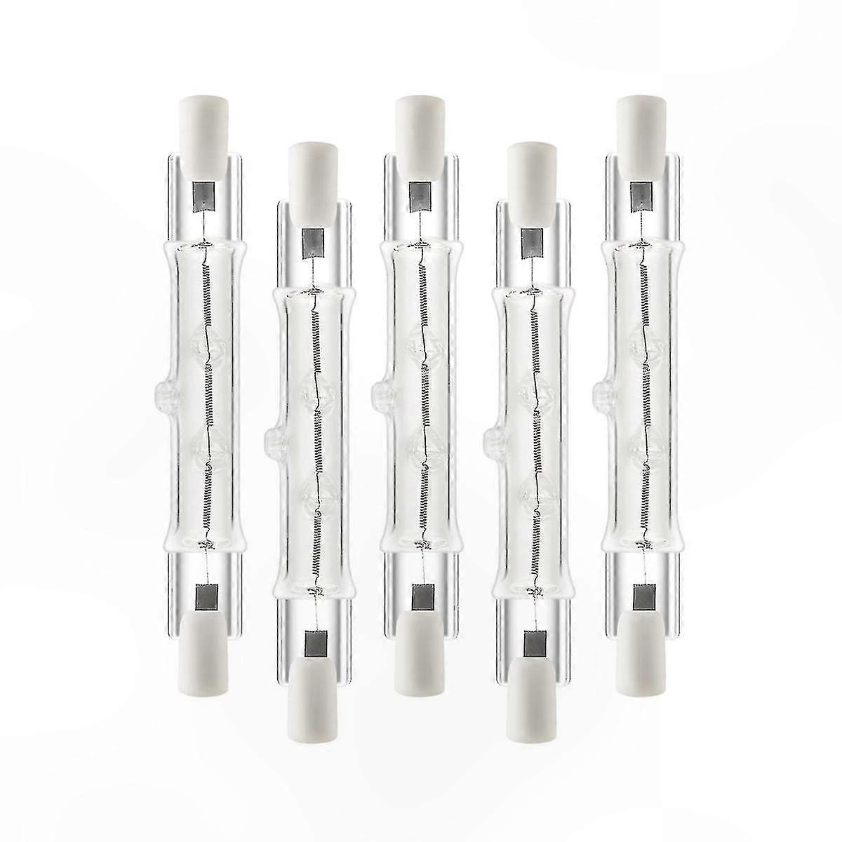Packung Mit 5 R7s 118 Mm Halogenlampen, 300 W 230 V, Dimmbar, Lineare Beleuchtung Für Baustellen