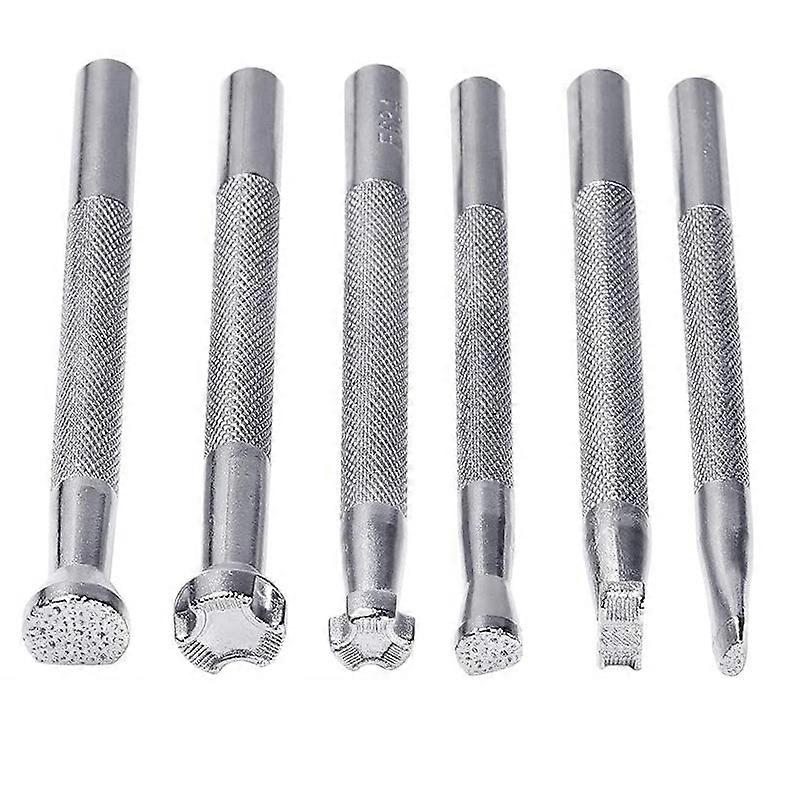 Set Mit 6 Lederstempeln Für Lederarbeiten, Markierungs- Und Gravurwerkzeuge, Sattelmacher-set, Stempelspitzen, Handwerkzeuge Für Lederhandwerk, Komplettes Set.