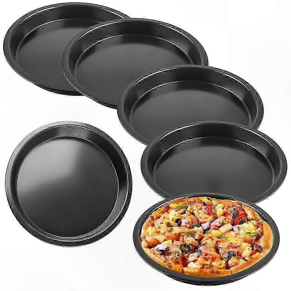 Set Aus 6 Runden Tellern, 20 Cm Durchmesser, Perfekt Für Pizza Und Alltägliche Mahlzeiten, Robustes Und Vielseitiges Geschirr.