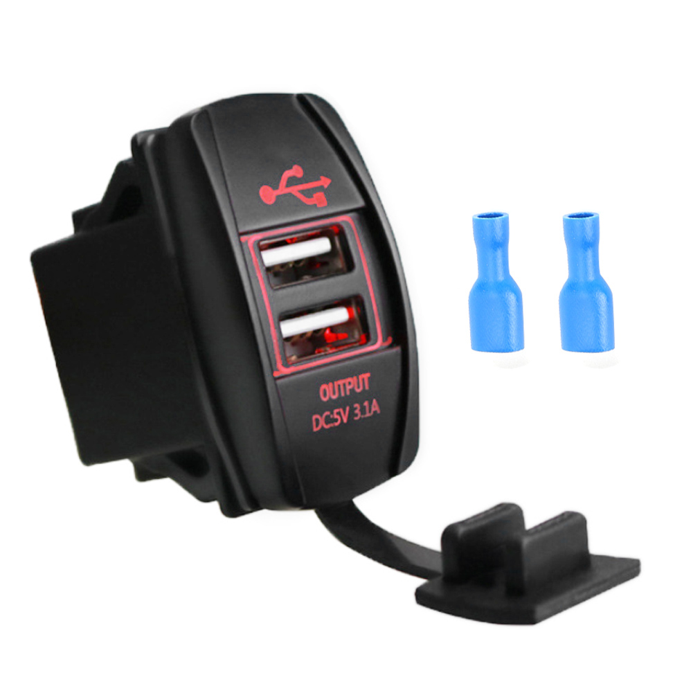Duales 3,1-a-usb-ladegerät (12–24 V) Für Auto, Boot, Motorrad – Zigarettenanzünderadapter