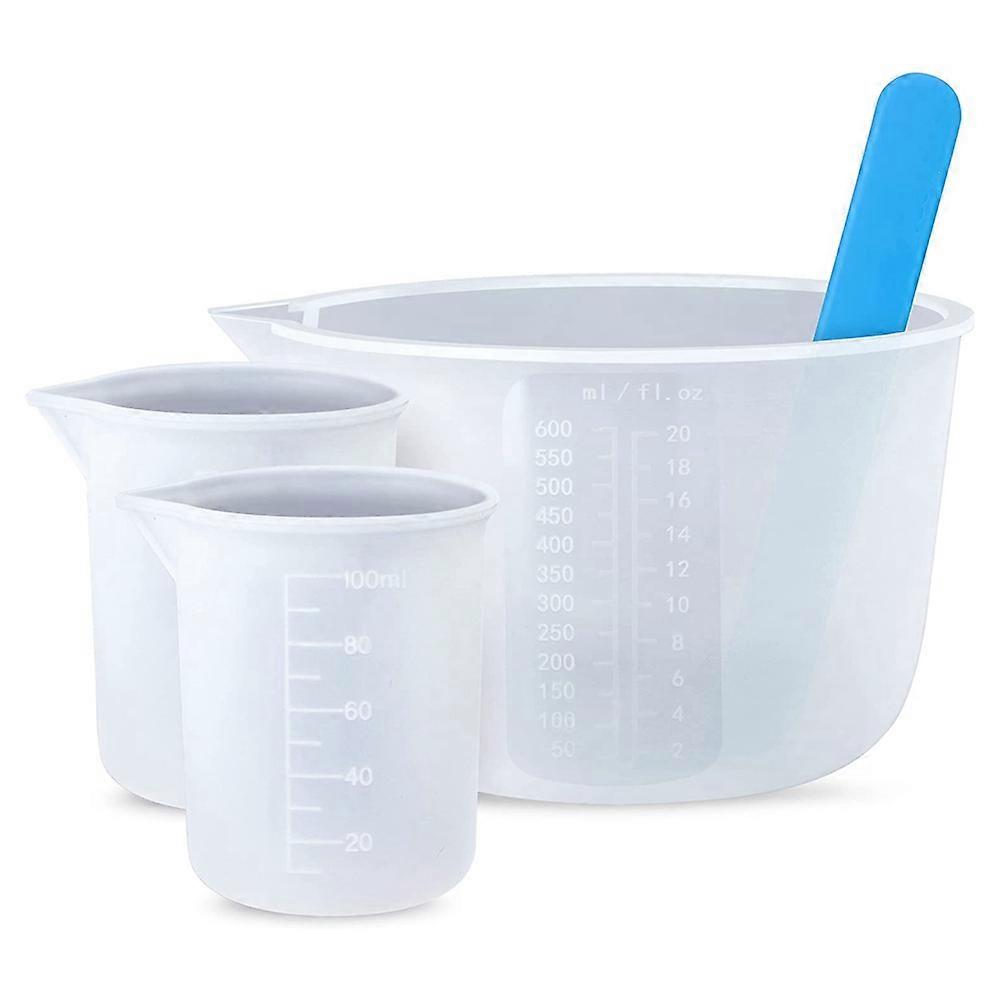 600-ml-mischbecher, 100-ml-messbecher, Silikon-mischspatel