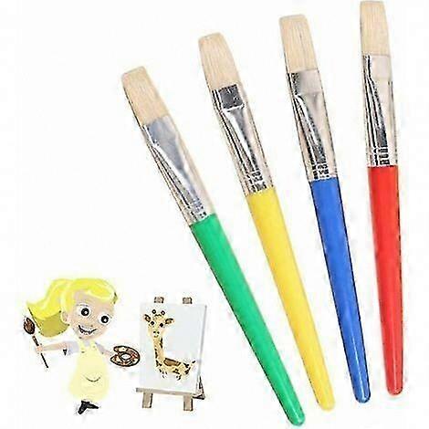 T-audace Kinderpinsel, 4er-set Flachpinsel Für Aquarellmalerei Und Kreative Hobbys Für Kleine Künstler