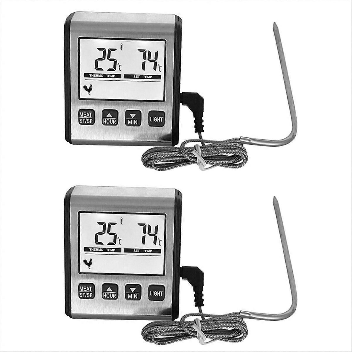 Digitales Kochthermometer Tp710, 2er-pack, Digitale Fleischsonde, Sofortige Genauigkeit, Ideal Für Grill Und Backofen, Lcd-display, Für Profis Und Den Hausgebrauch