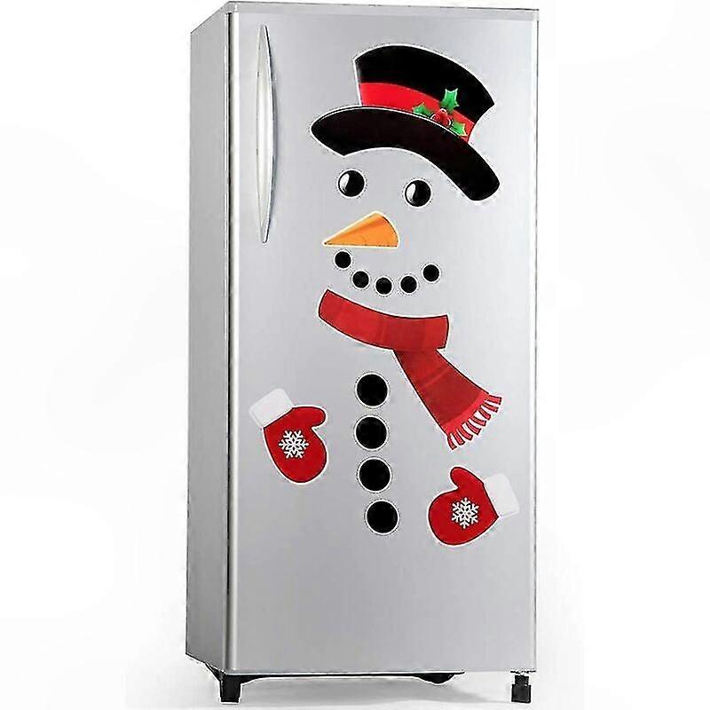 Großer Weihnachts-kühlschrankmagnet, Selbstklebende Dekoration Für Metalltüren, Lustiges Schneemann-magnetaccessoire
