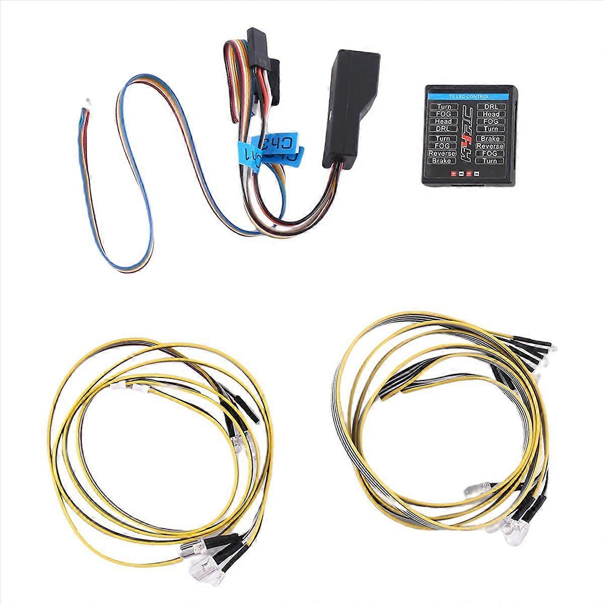 16-led-front- Und Rücklichtset Für Rc-modelle Im Maßstab 1:8 Und 1:10, Scheinwerfer Und Rücklichter Mit Beleuchtungssystem, Kompatibel Mit Rc-modellen