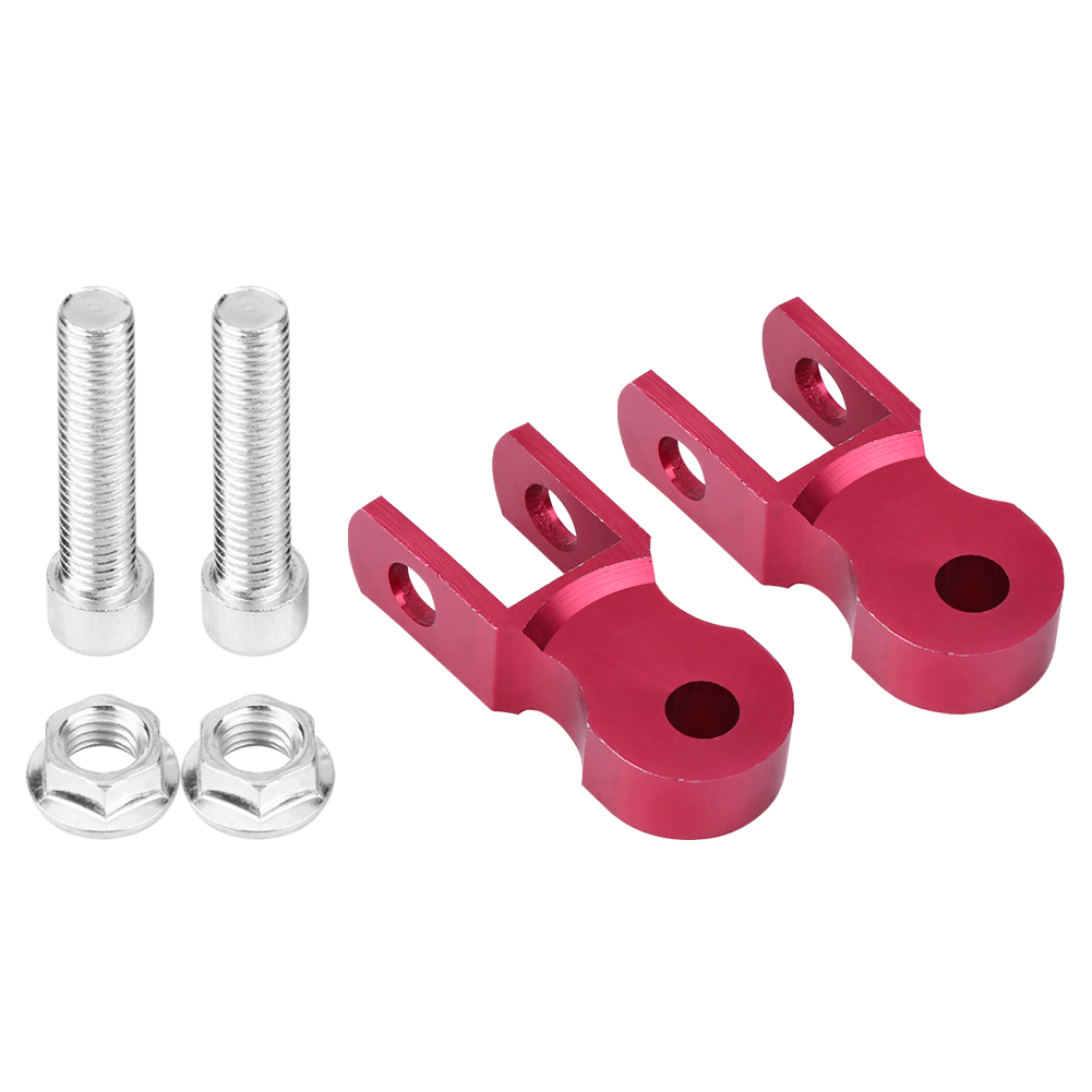 2 Universelle Motorradstoßdämpfer, 5 Cm Fahrgestellhöherlegung, Rot, Mit Schrauben