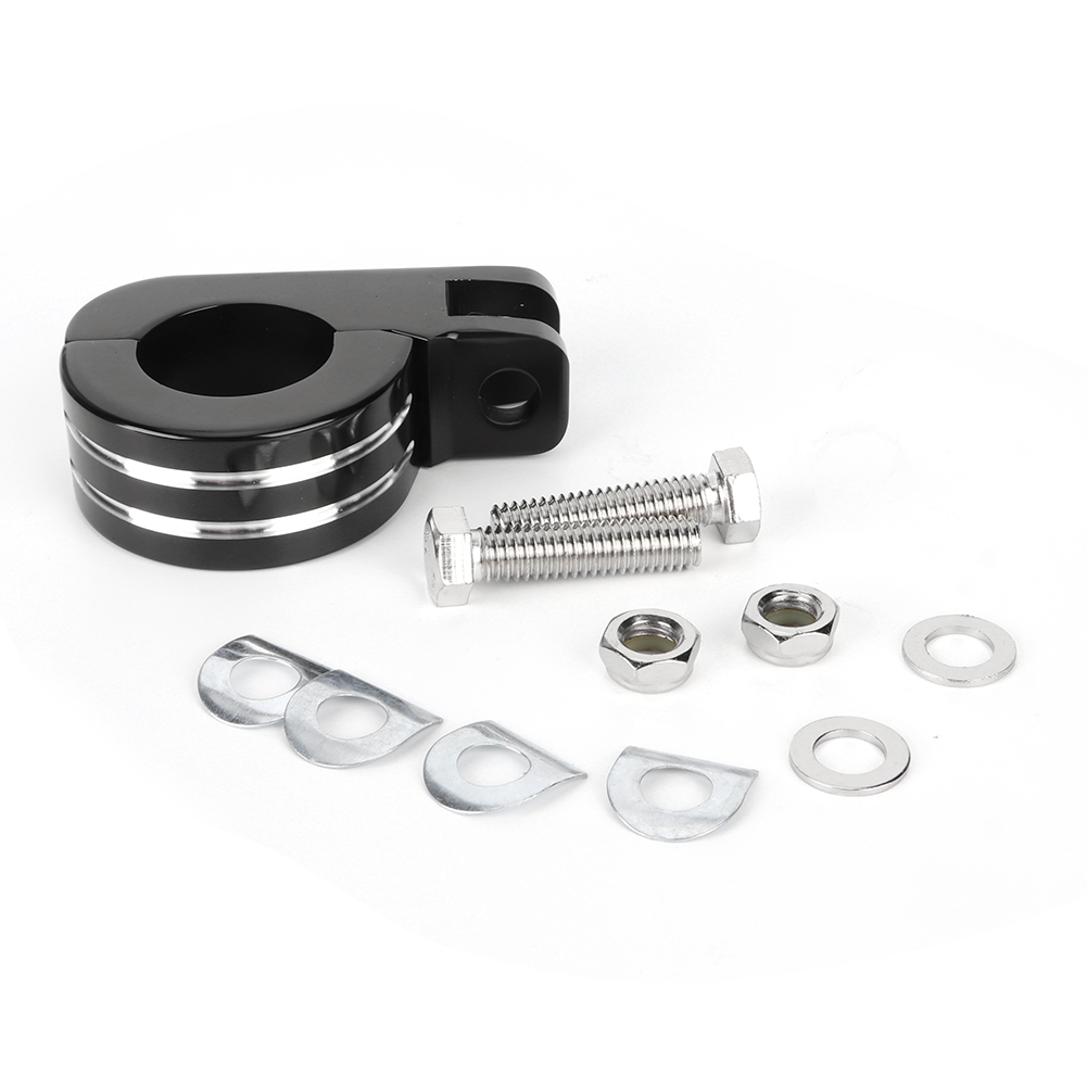 Paar 32mm/1,25in Motorrad-fußrasten-befestigungsklemmen, Schwarze Und Silberne Halterungen, Kompatibel Mit Honda.