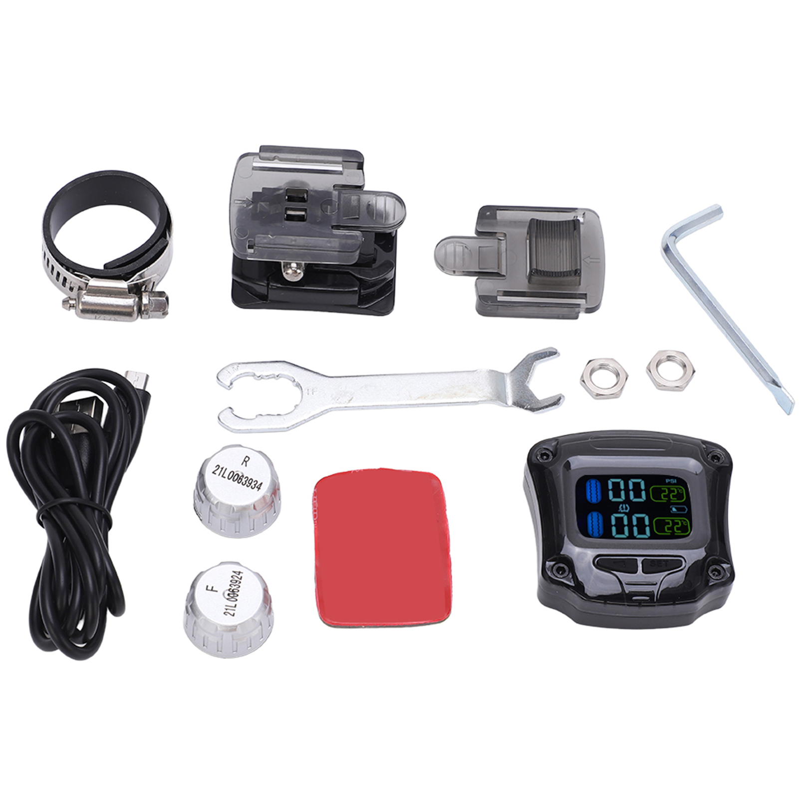 Motorrad-reifendruckkontrollsystem Mit 2 Externen Tpms-sensoren