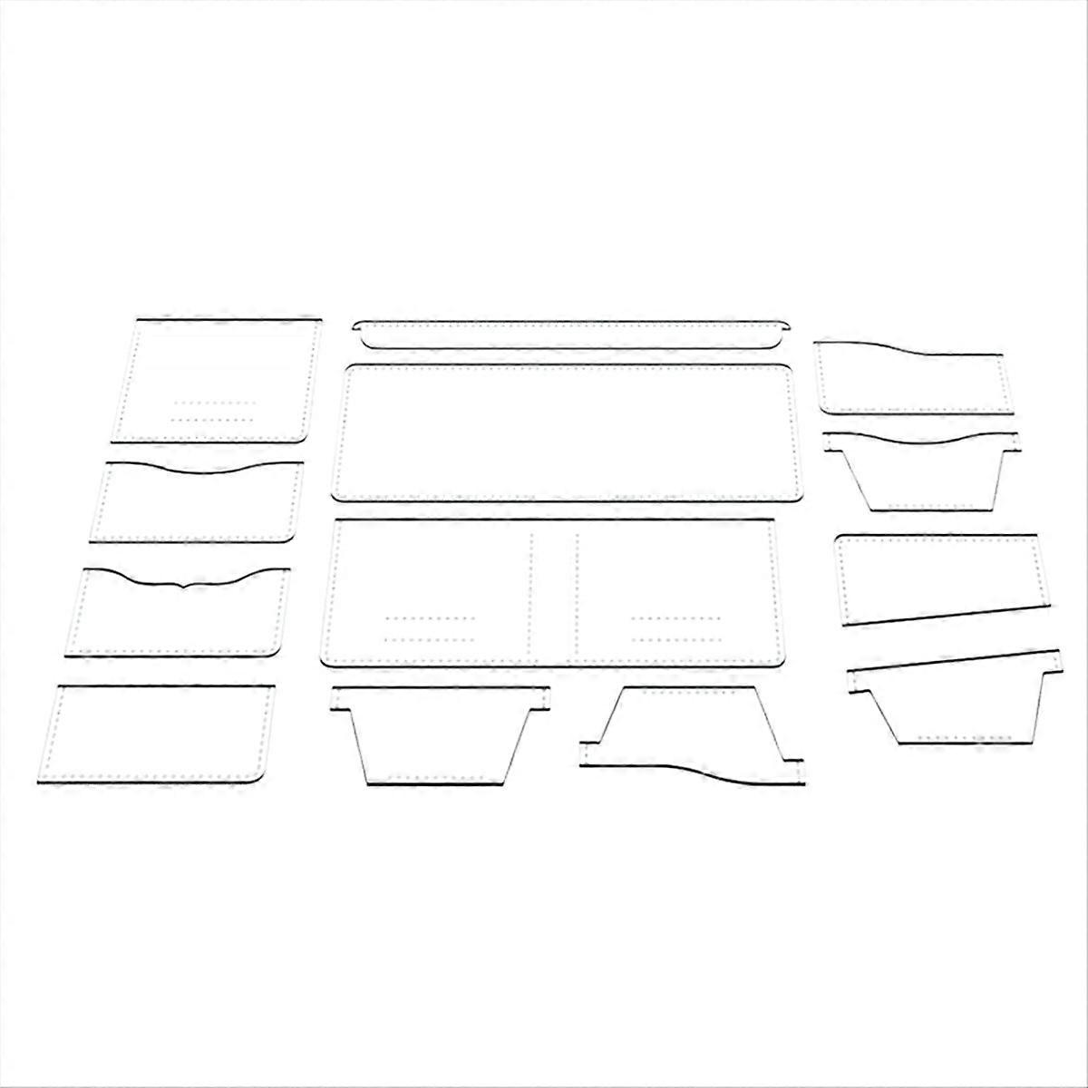 Diy-geldbörsen-lederschablone, Papiermuster, Handwerkzeuge, Kreativset