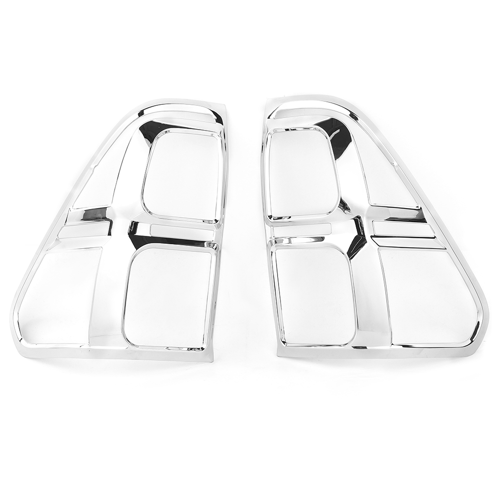 2 Verchromte Rücklichtblenden Mit Zierrahmen, Kompatibel Mit Toyota Hilux Revo Sr5 2015-2017
