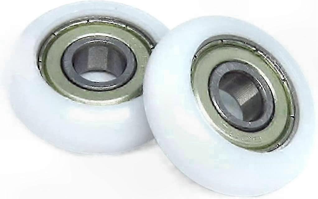 Set Mit 4 Kunststoffrollen 30 Mm Für Schiebetüren, Abmessungen 8x30x10 Mm, Geräuscharme Und Langlebige Führungsrollen.