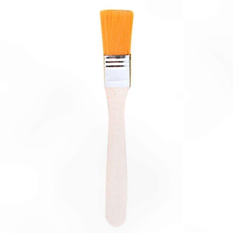 Pinselset, 5-teilig, Holzgriffe, Flache Nylonborsten Für Ölmalerei, Wanddekoration Und Diy-aquarellprojekte