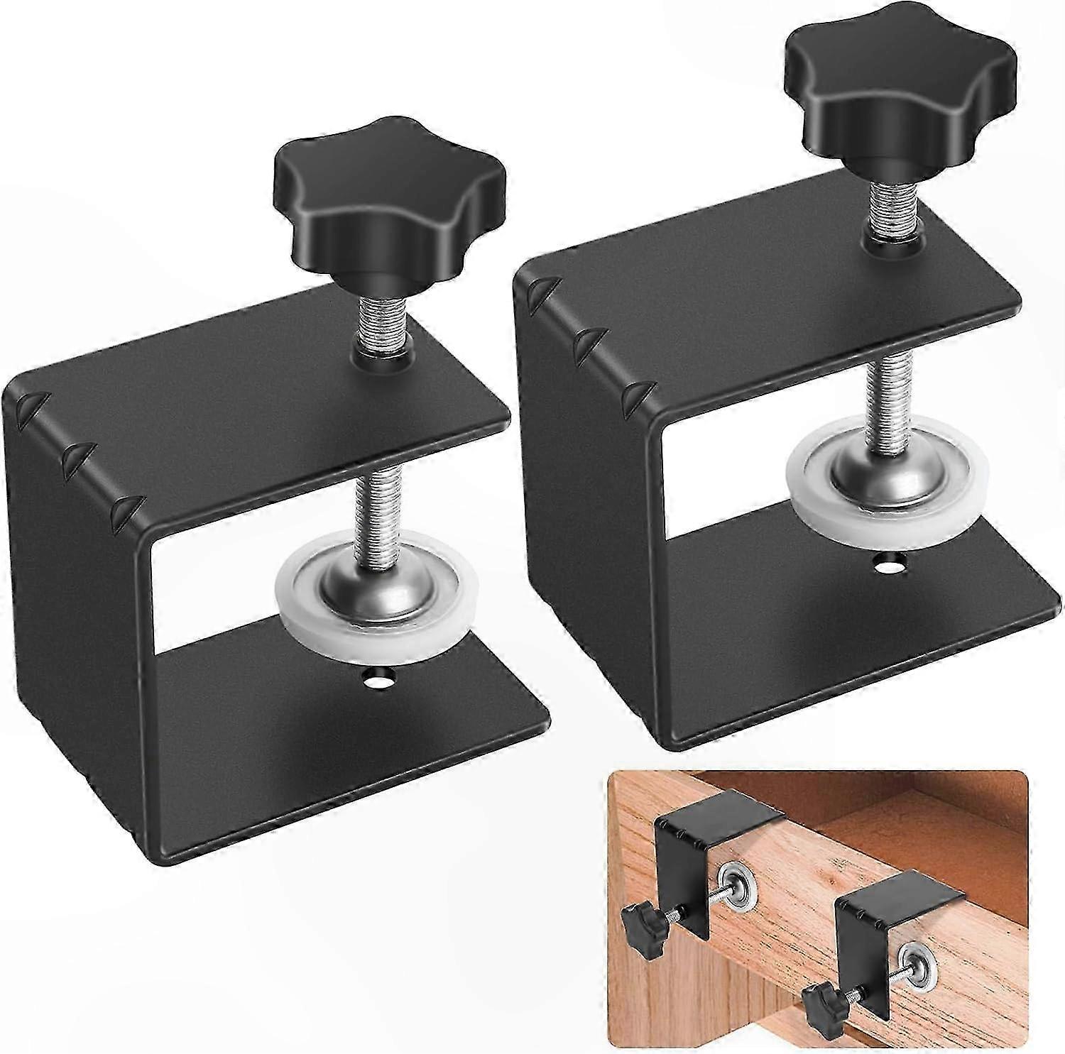 Set Mit 2 Robusten Stahlklemmen Für Heimwerkerarbeiten, Holzbearbeitung Und Schubladenreparatur, Schwarz, 8 X 5 X 6,5 Cm