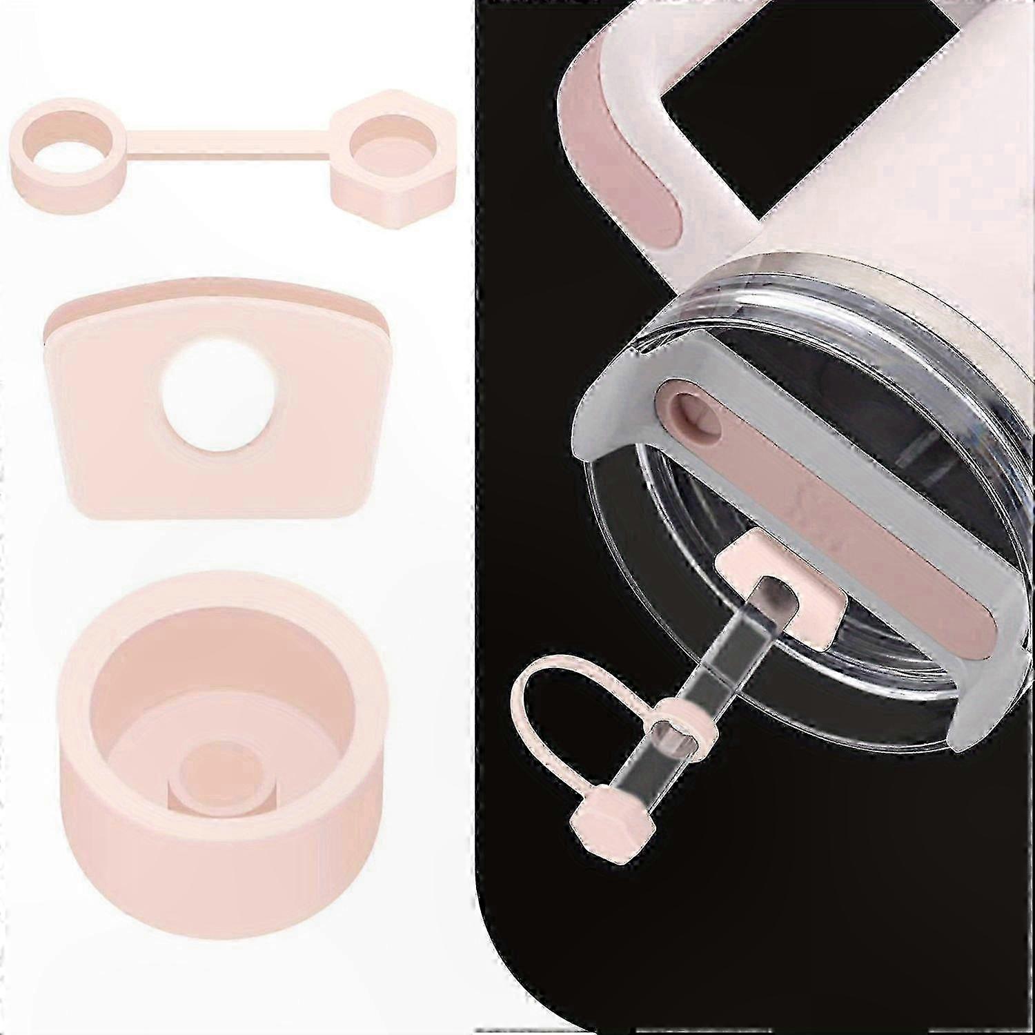 Set Mit 3 Auslaufsicheren Silikon-becherverschlüssen, Passend Für 40-oz- Und 30-oz-becher, Auslaufsicher Und Langlebig.