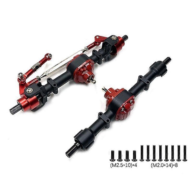 Mn78 Metall-vorder- Und Hinterachsen, 3 Mm Bis 4 Mm Wellendurchmesser Mit Reduzierringen, Schwarz, Für Modellbau Und Heimwerkerprojekte