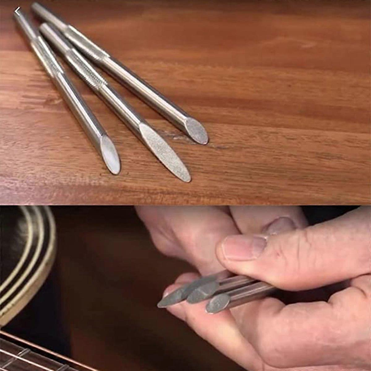 3 Feilen Für Gitarrensattel Und -steg, Werkzeugset Für Gitarrenbauer, 3-teiliges Wartungszubehör