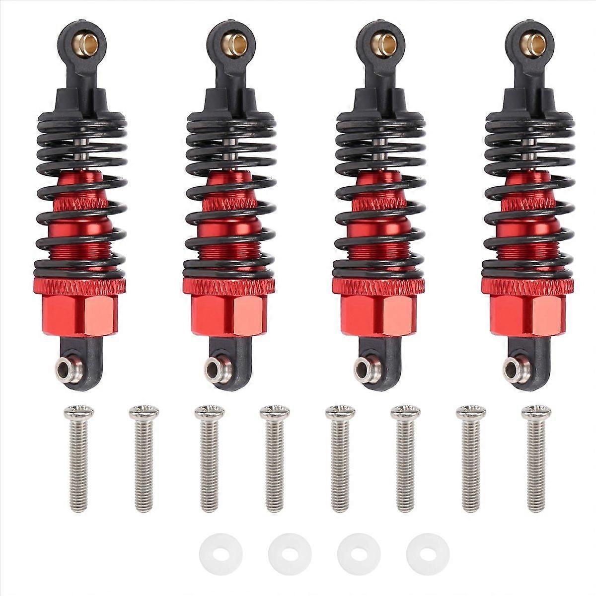 Tt-01 Stoßdämpfer-set Aus Roter Aluminiumlegierung, 4-teilig – Verstellbare Stoßdämpfer, Fahrwerksset Für Rc-cars