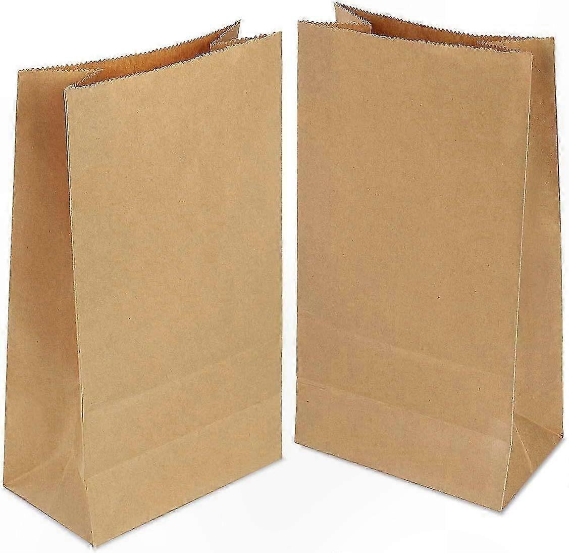 100 Braune Kraftpapiertüten, 21,5 X 12,7 Cm, Lunchtüten Für Kleine Geschenke Und Gastgeschenke