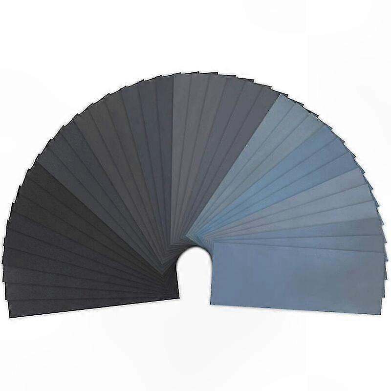 Packung Mit 36 Nass- Und Trockenschleifblättern, 23 X 9,3 Cm, Verschiedene Körnungen Von 400 Bis 3000, Robustes Schleifpapier Für Vielfältige Anwendungen (4 Blätter Pro Körnung)