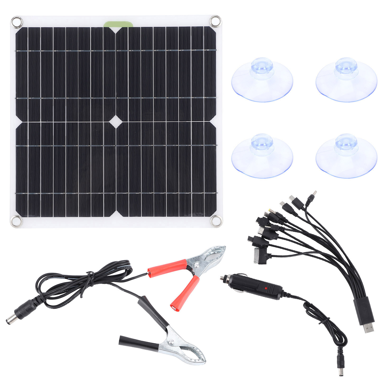 200-w-solarpanel-autoladegerät-set, Tragbares Universal-ladegerät Für Handys Und Mp3-player Für Fahrzeug, Wohnmobil Und Boot