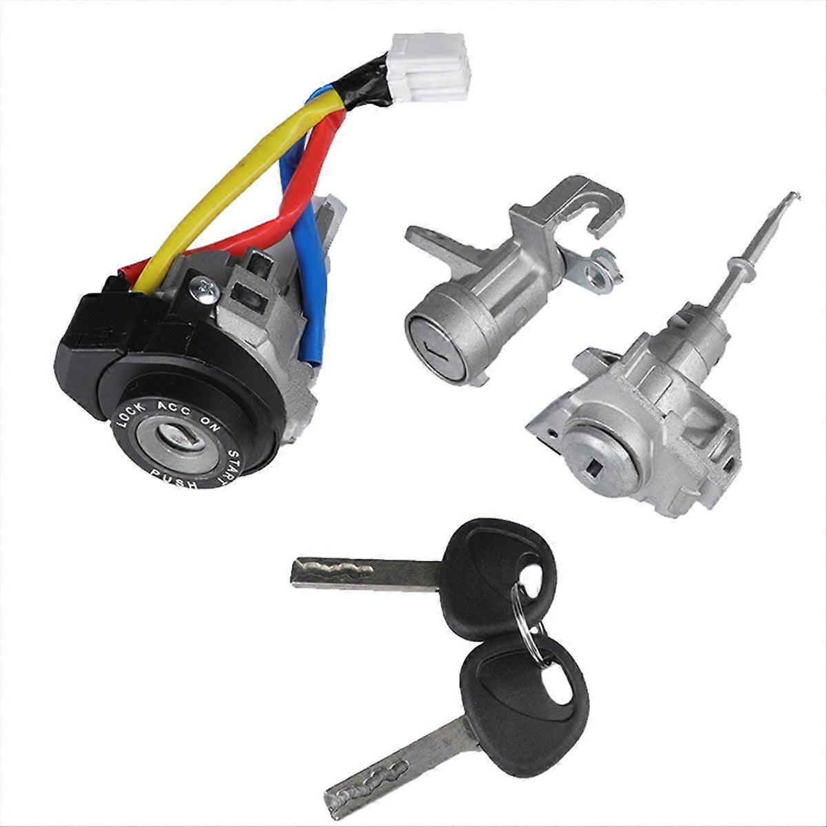 Set Mit 2 Zündschlössern Inklusive Schlüsseln, Motorrad-zündzylinder, Zündschloss-austauschset, Diebstahlsicherung, Robust Und Langlebig