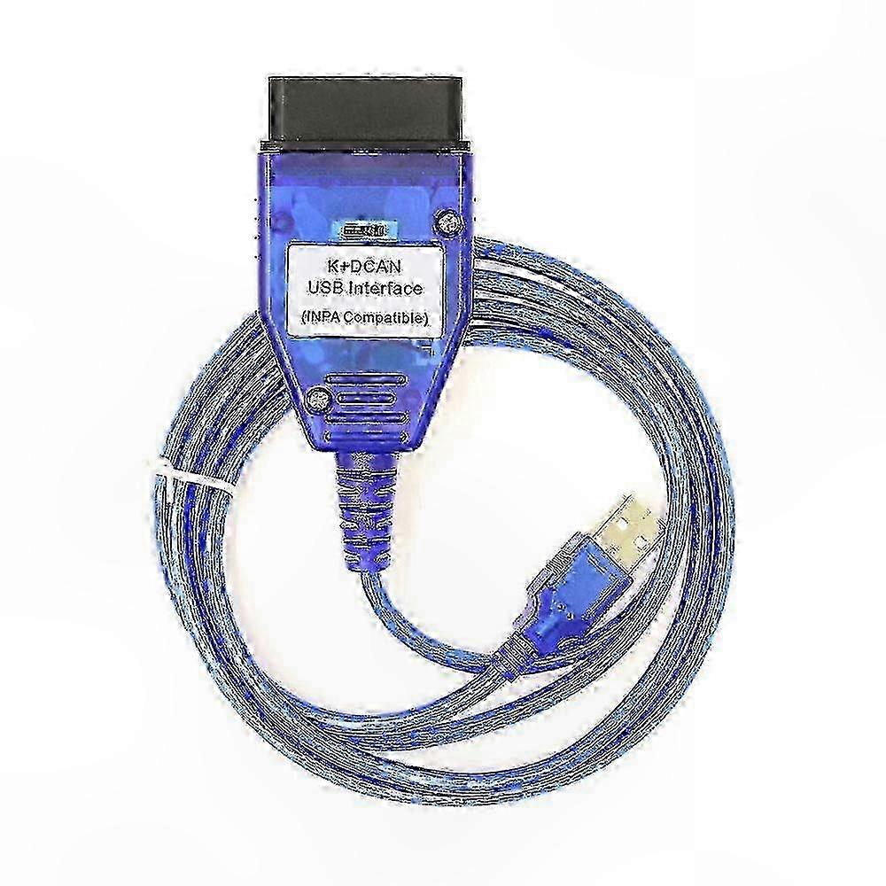 Obd2-usb-schnittstelle Mit Ftdi Ft232rl-chip, Inpa K+can K+dcan-adapter Für Fahrzeugdiagnose, Fahrzeugscanning Und -analyse, Motordaten-auslesegerät, Kompatibel Mit Testsoftware, Stabile Und Schnelle