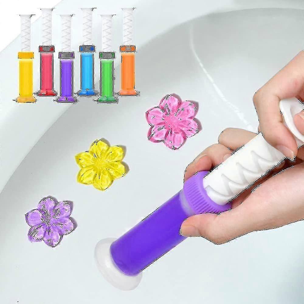Toilettengel Mit Blumenmuster, 6 Packungen À 66 Stück, Langanhaltender, Desodorierender Badreiniger