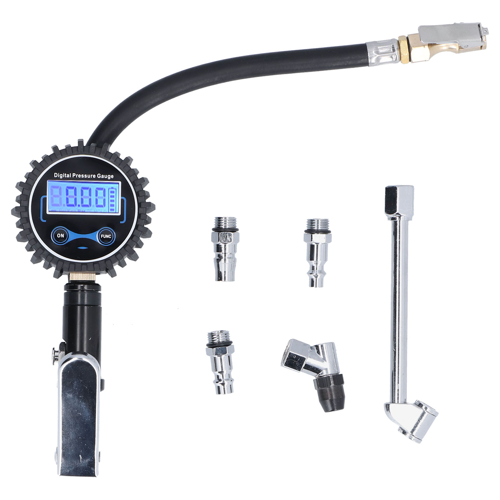 Digitales Lcd-reifendruckmessgerät Bis 300 Psi Für Auto-, Transporter-, Motorrad- Und Atv-reifen – 4 Maßeinheiten.